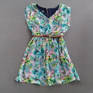 By & By Floral Dress with Belt